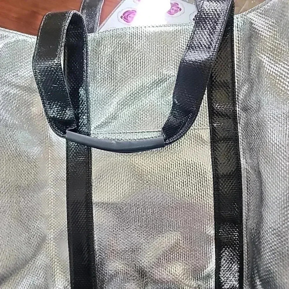 Victoria's Secret Huge Silver tote. Nwt - Picture 5 of 8
